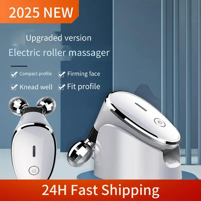 2025 Trend Microcurrent Vibrating Beauty Instrument Electric Face Lift Roller Massager Skin Tighten Massage Beauty Devices