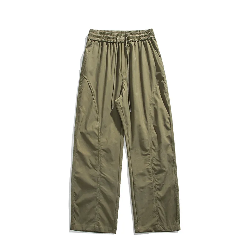 2025 Spring Summer Men Joggers Casual Pants Men Classic Solid Color Trousers Men Fashion Black Pants Men Loose Thin Pants