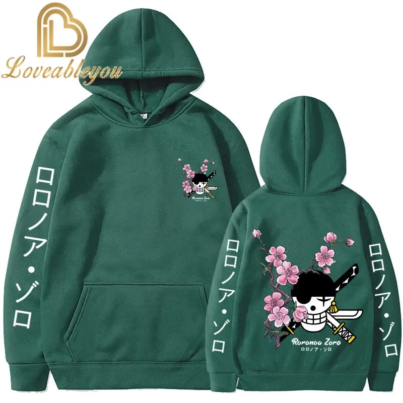 One Piece Hoodie Men Women Japanese Anime Luffy Roronoa Zoro Sanji Unisex Harajuku Fashion Casual Sweatshirt