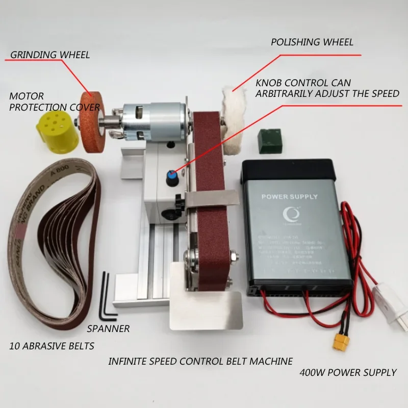 Mini Electric Belt Machine DIY Polishing   Machine Fixed Angle Sharpener Blade Machine