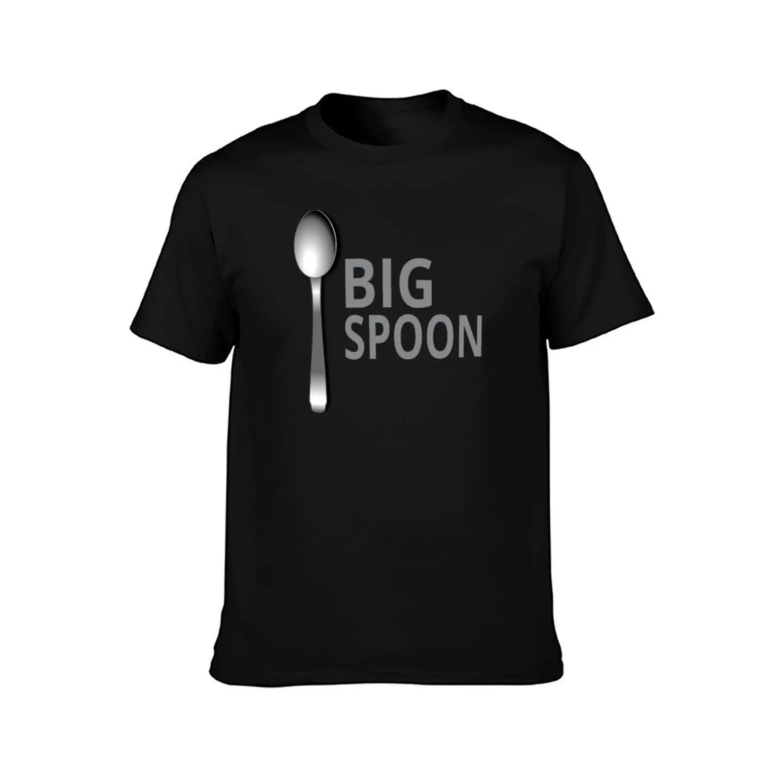 Big Spoon T-Shirt, Summer Casual Cotton Tee, Oversized Streetwear Tops, Vintage Graphic Print, Loose Fit Short Sleeve
