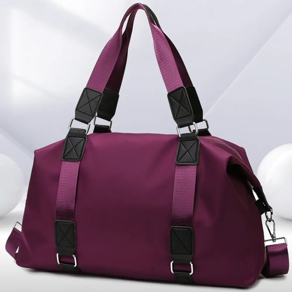 Solid Color Large Capacity Travel Bag Wet Dry Separation Lightweight Yoga Bag Portable Waterproof Fitness Bag Daily Commute