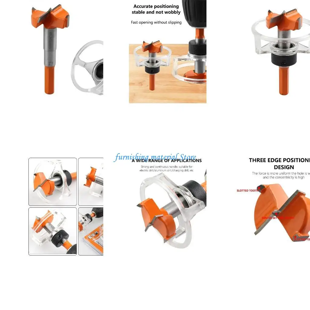 

Y5GD Drill Bit Tipped Drill Bit for Hard Plywood Plastic Drilling Hole Woodworking Hinge Cutter