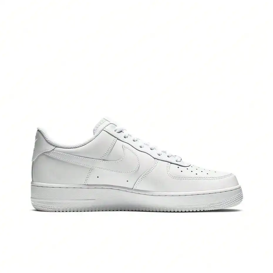 Nike Air Force 1 '07 Cow Split Leather Low-Top Sneakers, Versatile Comfortable Shock-Absorbing Durable, Unisex White CW2288-111
