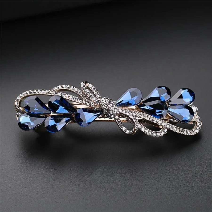 New Fashion Mother Hair Clip Women's Large Elegant Rhinestone Spring Clip Horsetail Clip Hair Trim Headwear Accessories