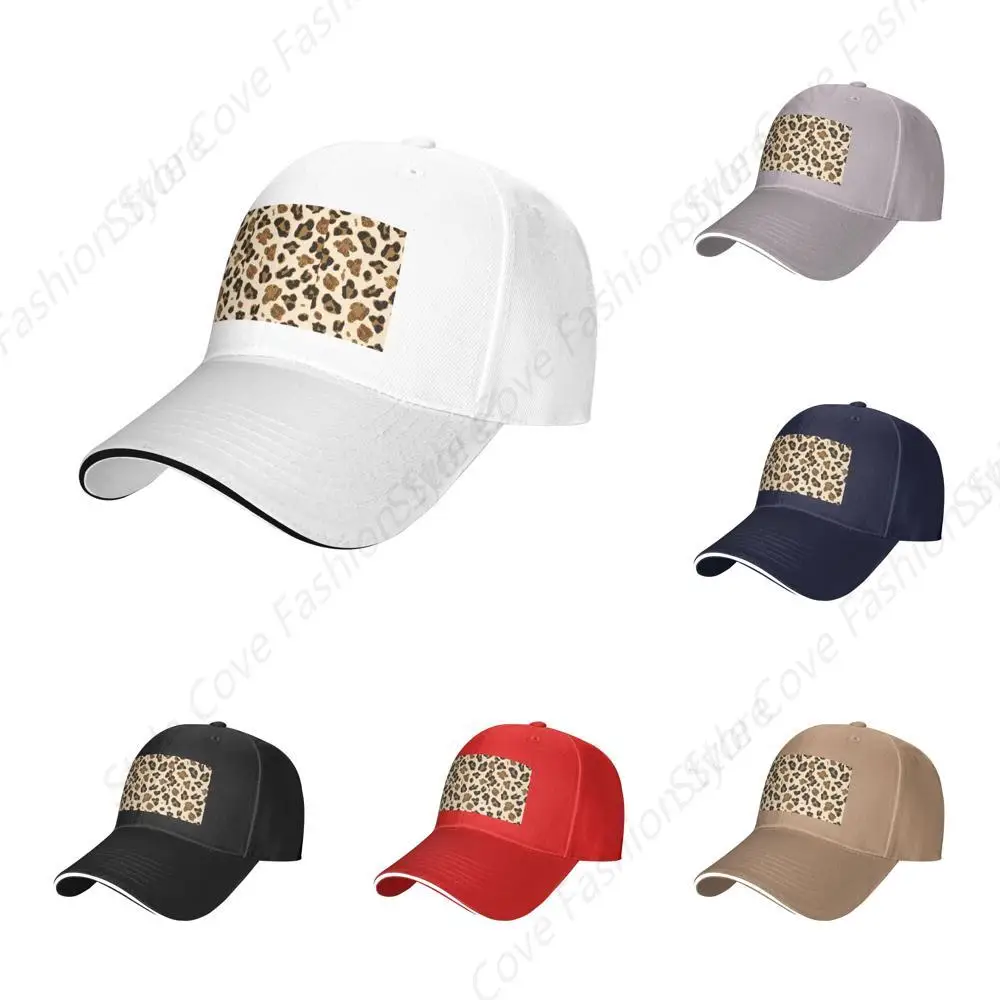 

High Quality Animal Leopard Vintage Print Sandwich Caps Peaked Caps Trucker Hat Men Women Outdoor Sport Sun Visor