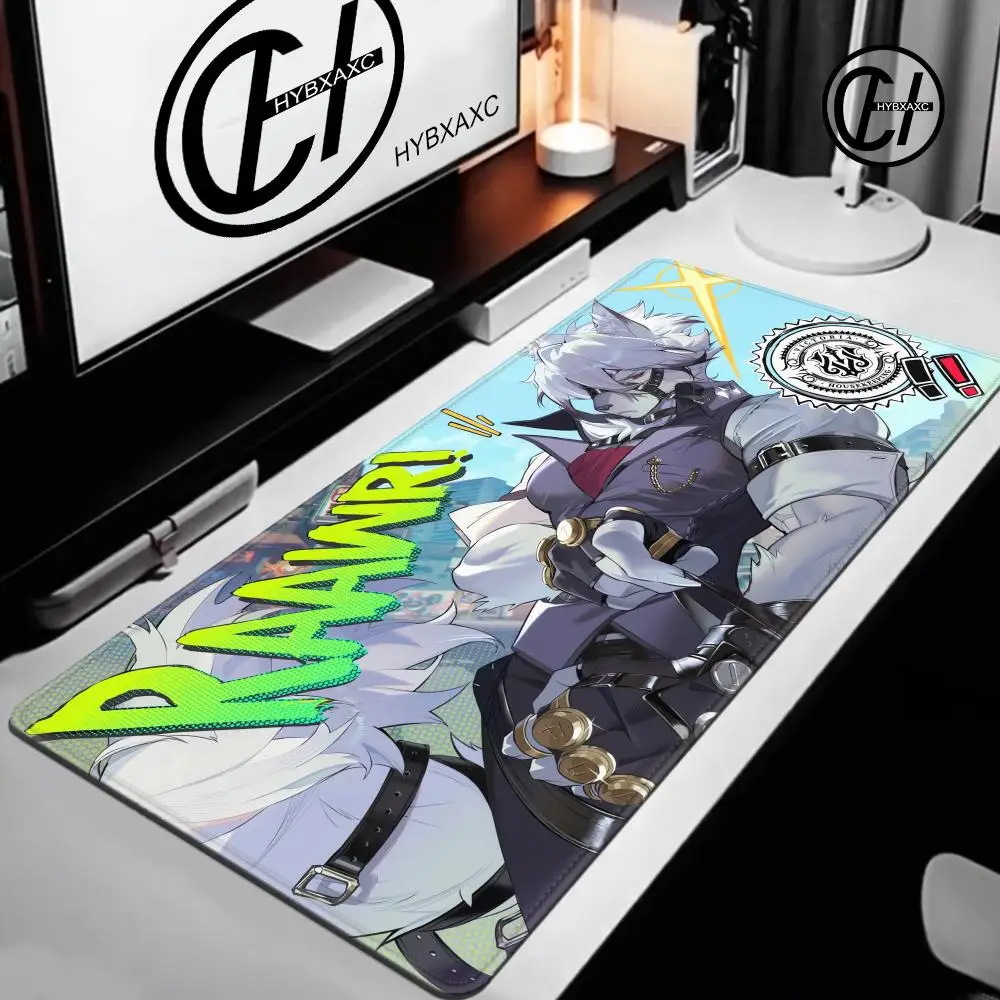 

HD Cool Von Lycaon Rubber Mouse Pad Zenless Zone Zero Gamer Mousepad XXL Wolf Keyboard Rug Laptop White Gaming Desk Mat Cabinet