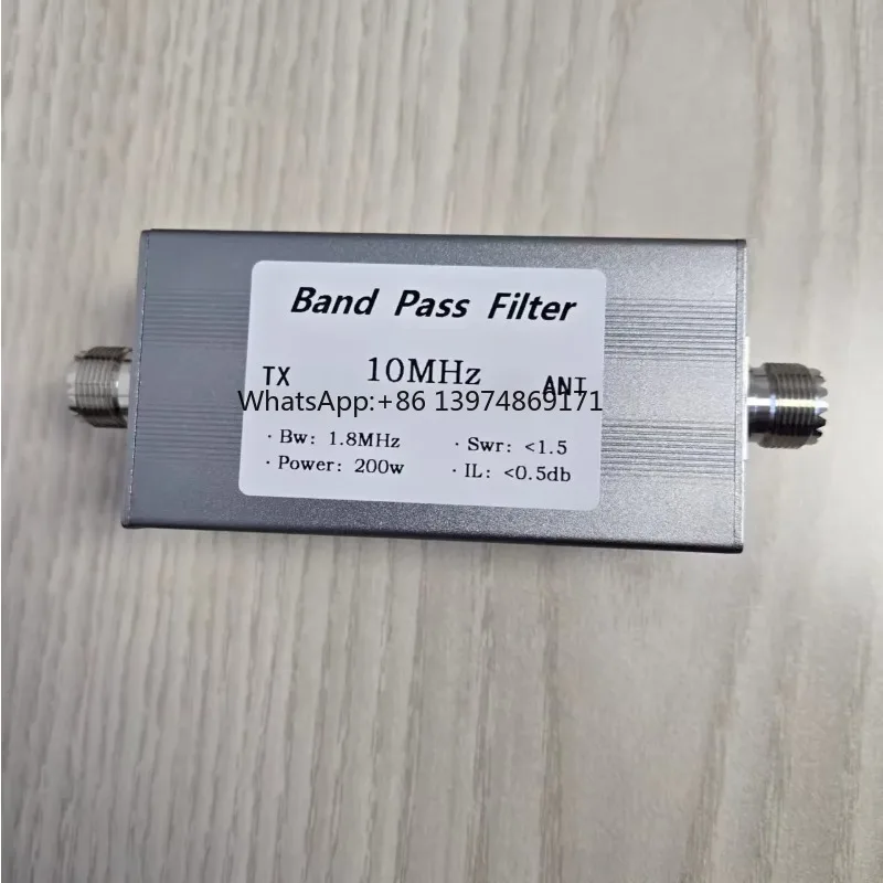 10MHz BPF Band Pass Filter 1.8MHz Bandwidth Anti Interference Harmonic Suppression 200W BPF-10M