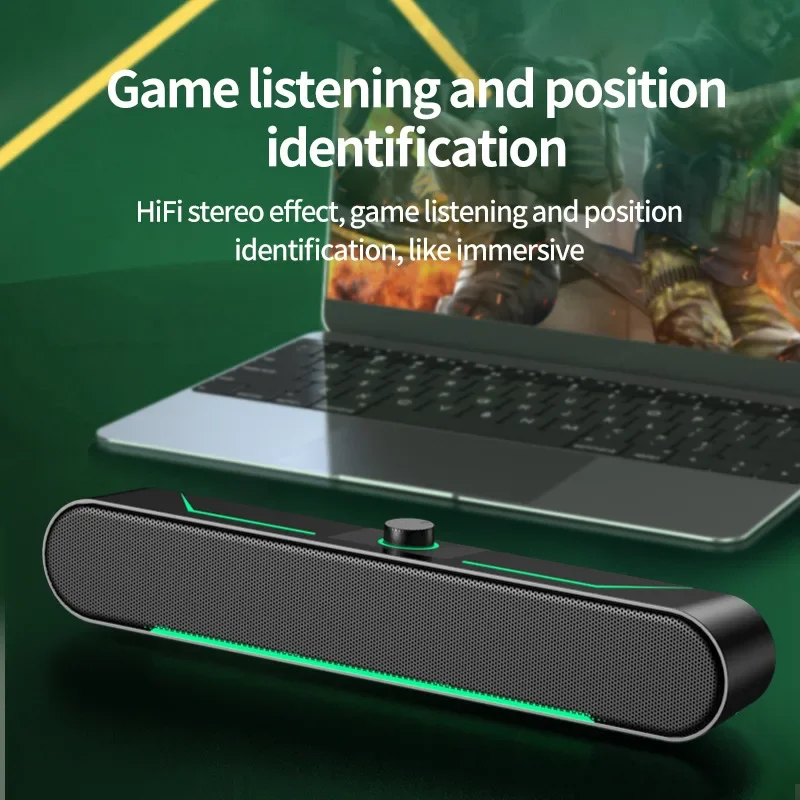 コンピュータストリップ Bluetooth スピーカーサラウンドサウンドバースピーカー有線スピーカーステレオサブウーファーサウンドバーラップトップ PC ゲーマー用