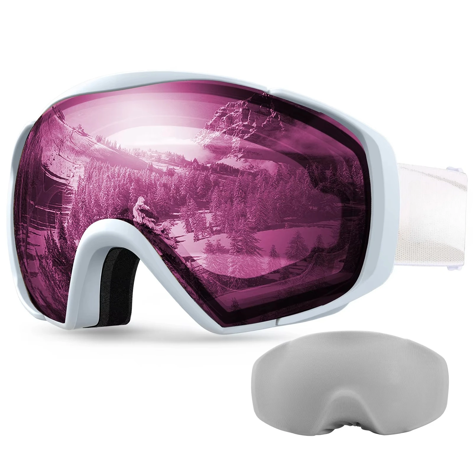 Outdoor main winter outdoor ski goggles double anti-fog spherical snow goggles custom logo designer snowboard and ski goggles