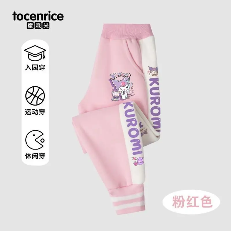 

Горячие длинные брюки Sanrio Y2K для девочек Kuromi Kawaii, модные весенне-осенние детские студенческие спортивные штаны для отдыха, новые штаны