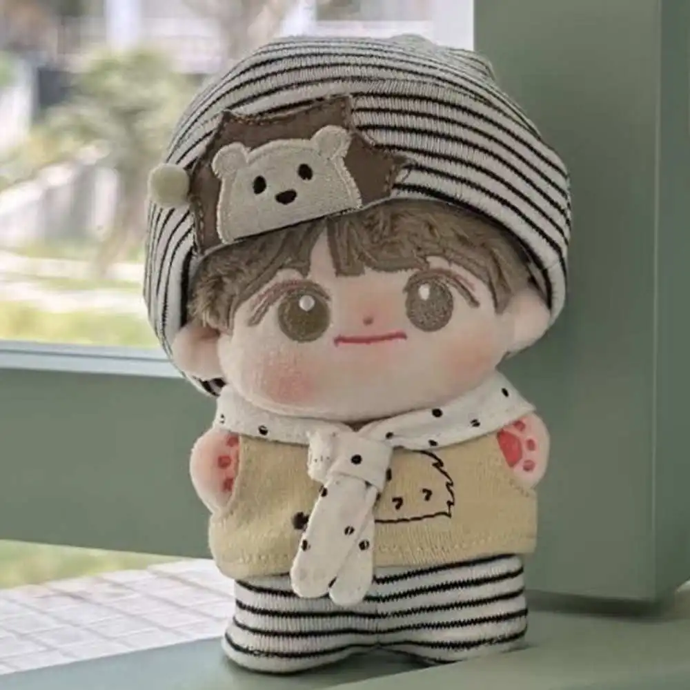 

For Star Doll Clothes Accessories Tops Stuffed Doll Shirt Hat Outfit Handmade Cute Clothes 10cm Dolls Clothes