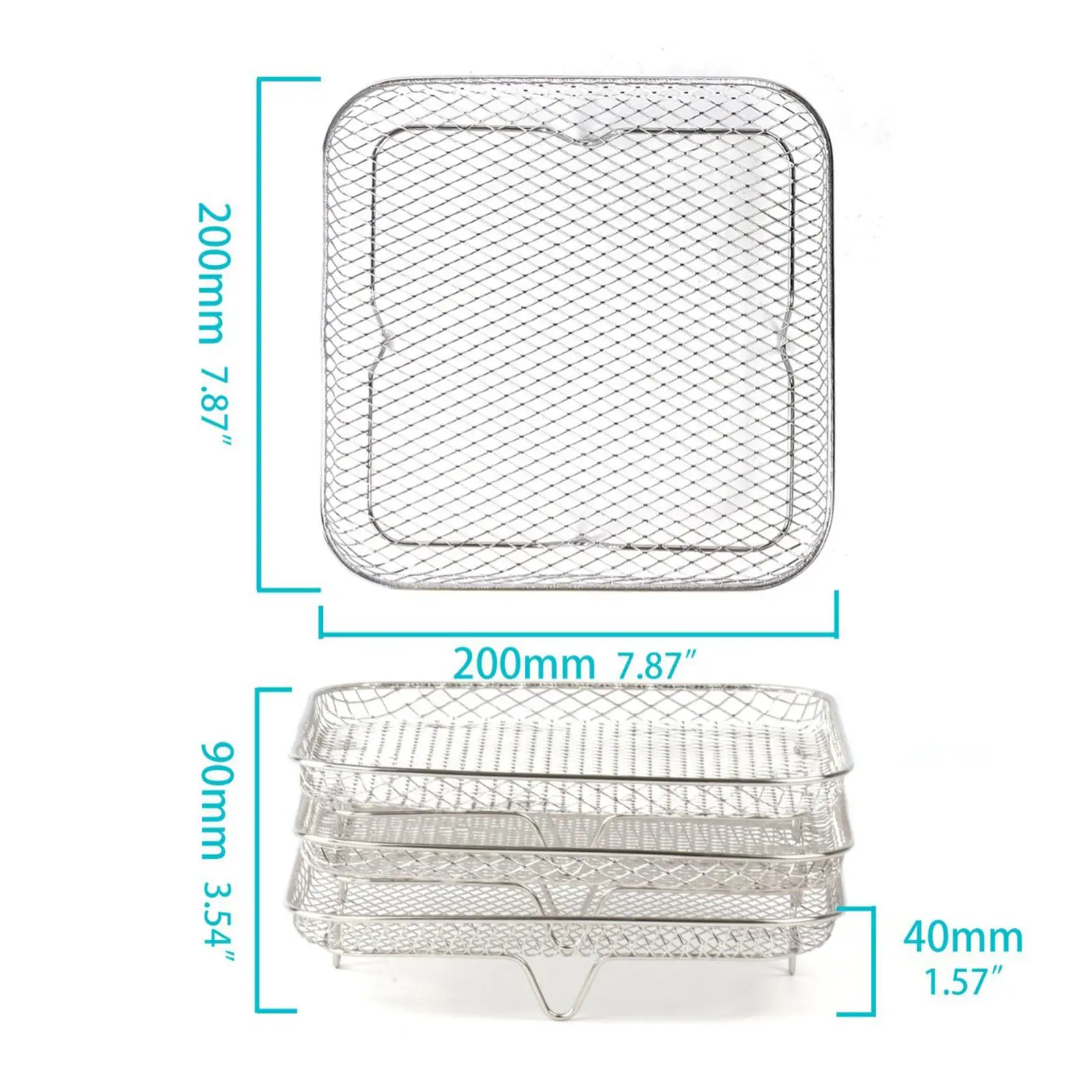 가정용 오븐 로스팅용 스테인레스 스틸 3단 에어프라이어 랙 스팀 랙