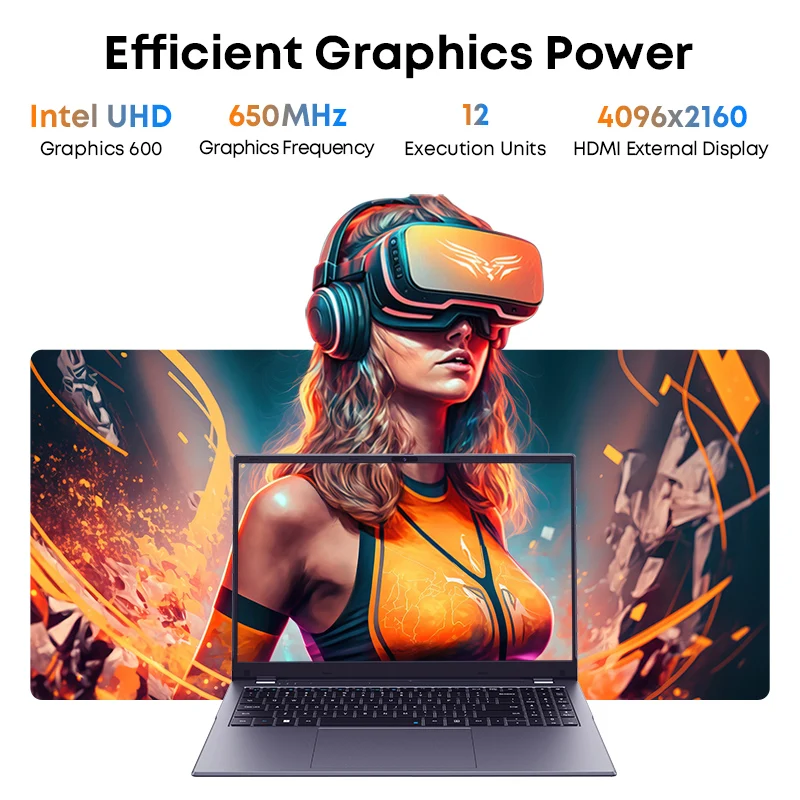 CHUWI HeroBook Plus portátil de 15,6 pulgadas, 256 GB de SSD de 8 GB de RAM, computadora portátil Windows 11, amplificación SSD de 1 TB, Intel Celeron N4020, pantalla IPS 2K FHD