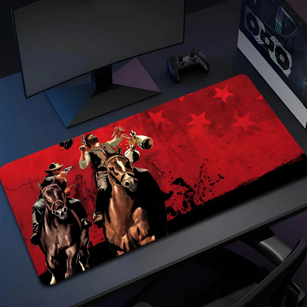 

1pc R-Red Dead Redemption 2 Non-slip Mouse Pad Suitable For Office Computers Laptops E-sports Game Desk Mats XXL Keyboard