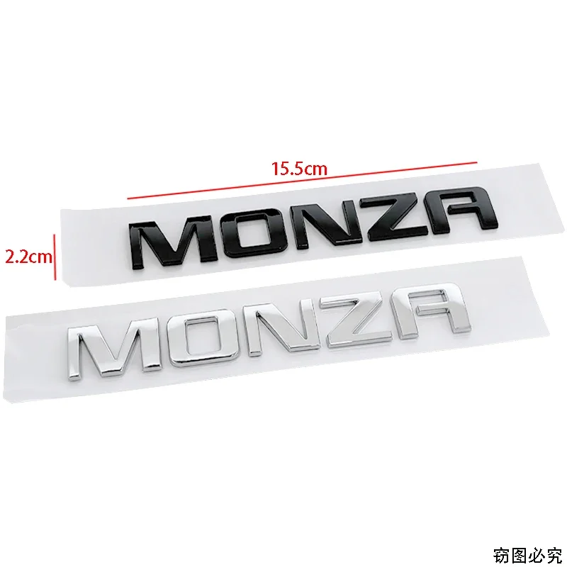 15.5x2.2cm ABS Car Rear Trunk Letter Emblem Sticker for Chevrolet MONZA Logo Auto Parts Accessories Badge Modified Decoration