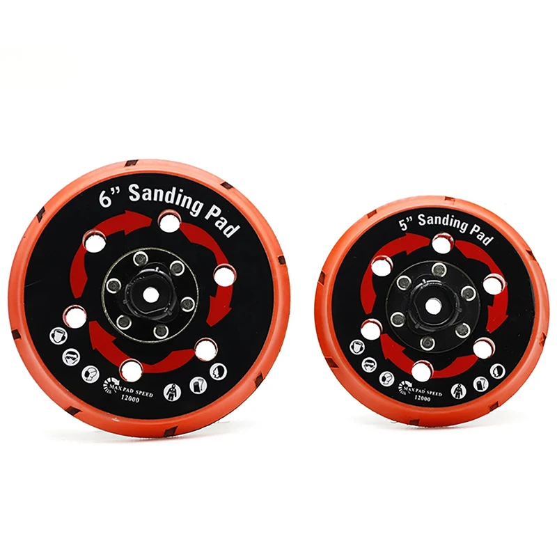 5inch 6inch Polishing Backing Plate 125/150mm 6 Hole Back Up Sanding Pad Disc Self Adhesive Back Plate For DA Polisher