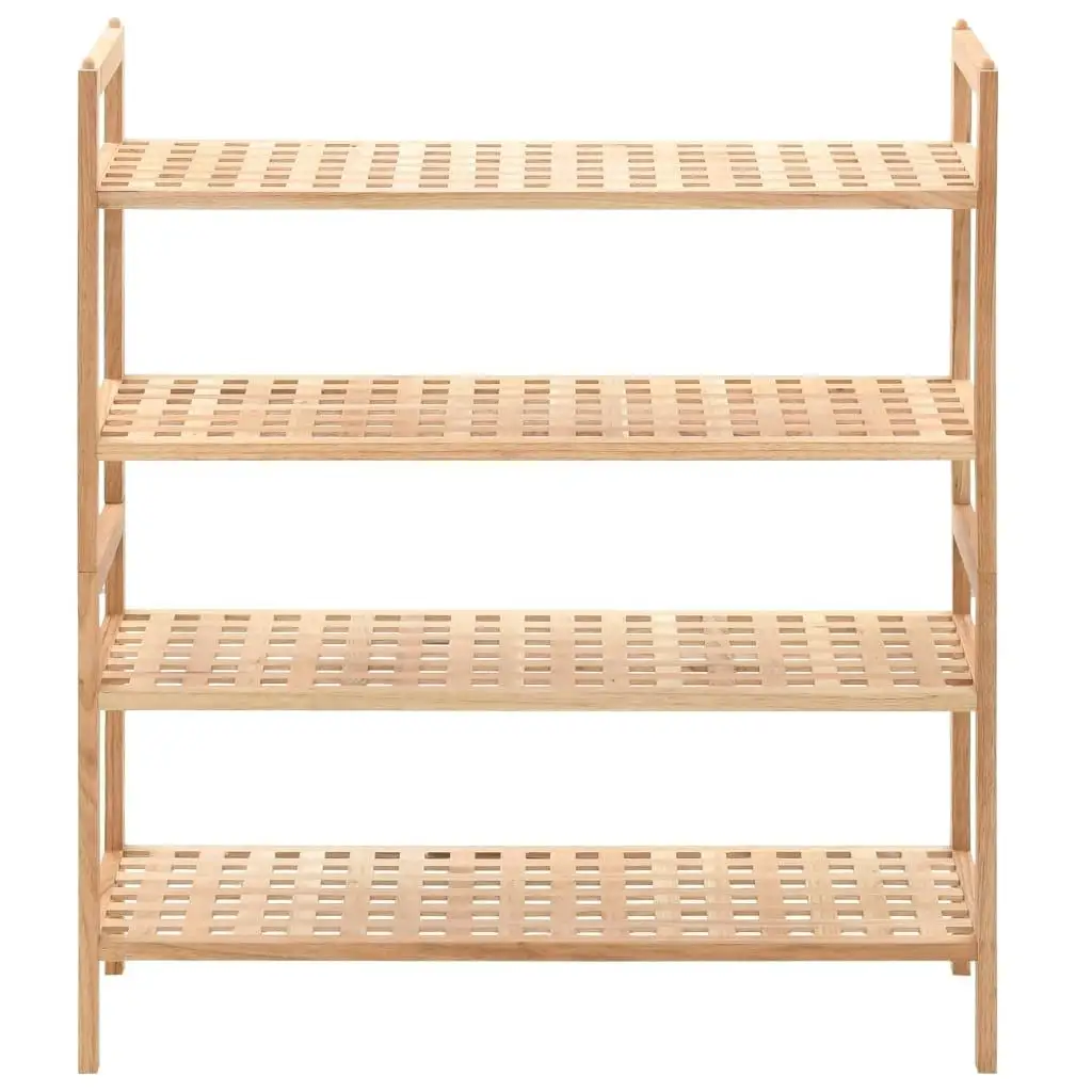 Solid Walnut Wood Shoe Rack 27.2''x10.2''x31.9'' - Stylish Storage Solution for Entryway