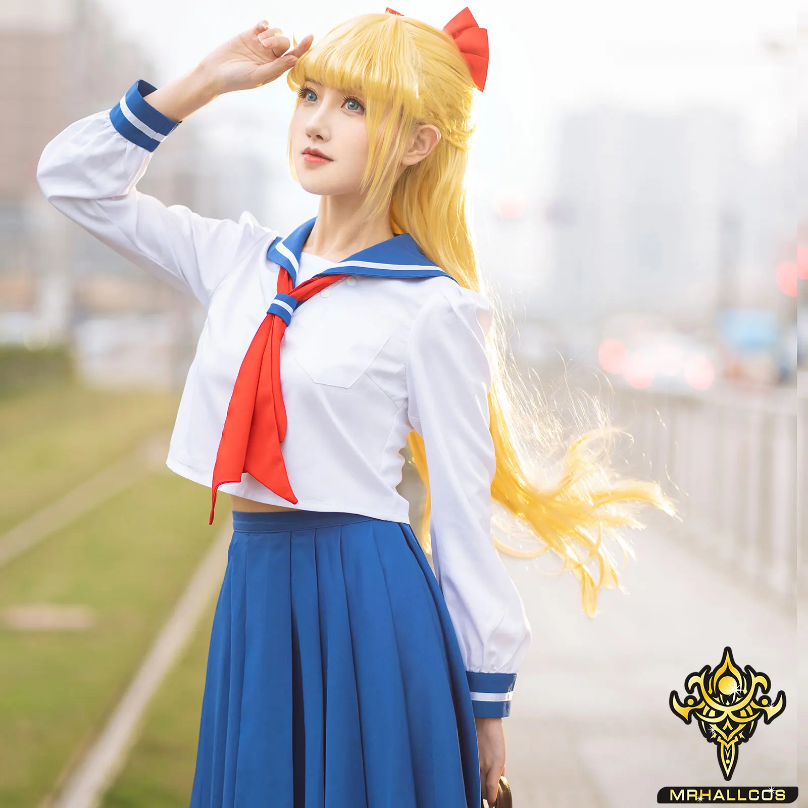 MRHALLCOS Anime Sailor Venus Minako Aino Moon Crystal school uniform Outfits Costume Halloween JK Party Kid Adult Women PlusSize