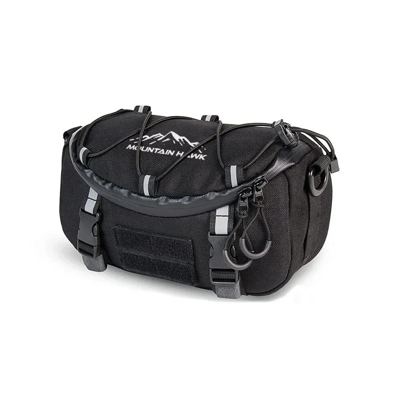 MOUNTAIN HAWK New Motorcycle Handlebar Bag Universal 3L with Molle System Cycling Travel Shoulder Bag Storage Bag Navigation Bag