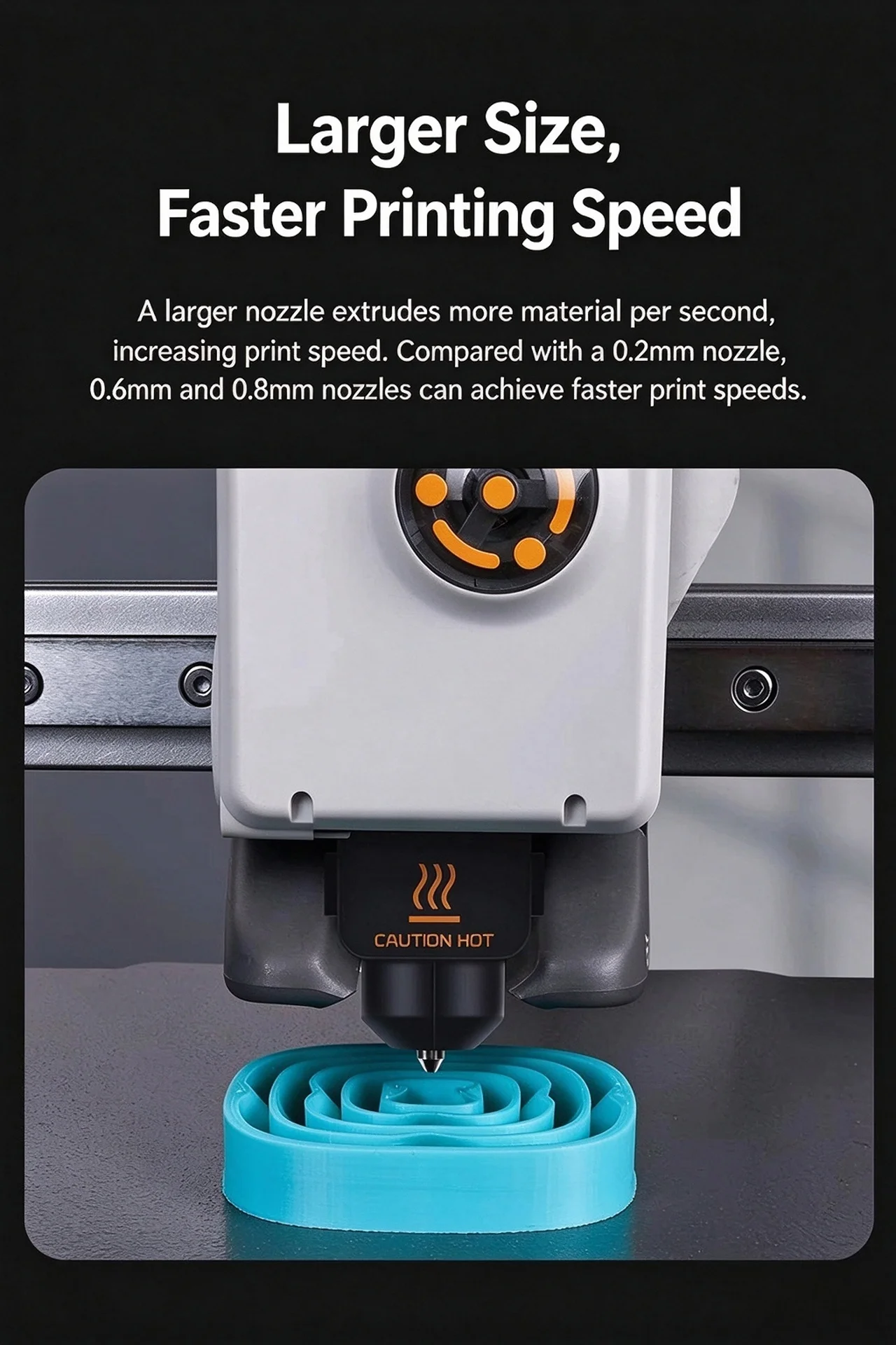 2er-Pack Hotend-Kit, 0,4-mm-Düse aus gehärtetem Stahl, Hochtemperatur-Ersatz für den Extruder des A1-/A1 Mini-3D-Druckers. – Detail 4