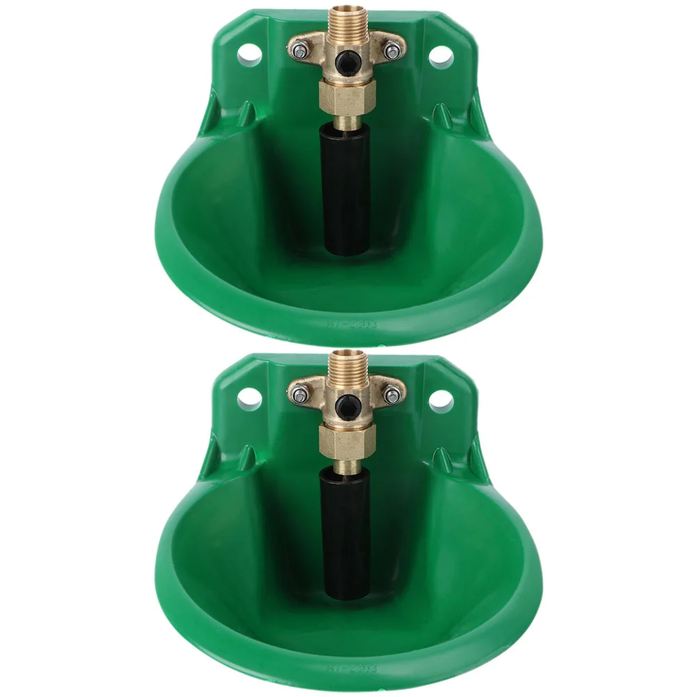 

2 Pcs Sheep Drinking Fountain Drinker Cups Automatic Bowl Copper Valve Water Goat Pig Equipment