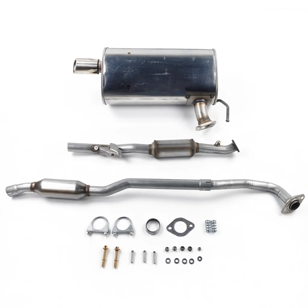 Full Exhaust System Kit with Catalytic Converter & Rear Muffler for 2008-2009 Mitsubishi Outlander 2.4L AWD Direct Fit