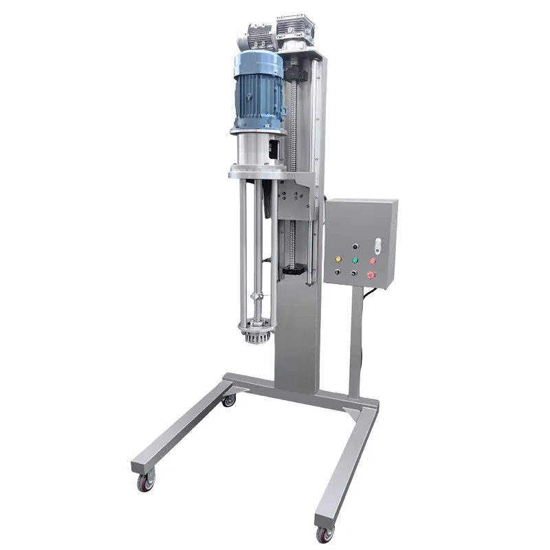 

Stainless steel lift emulsifier, mixing high shear vacuum homogenizer