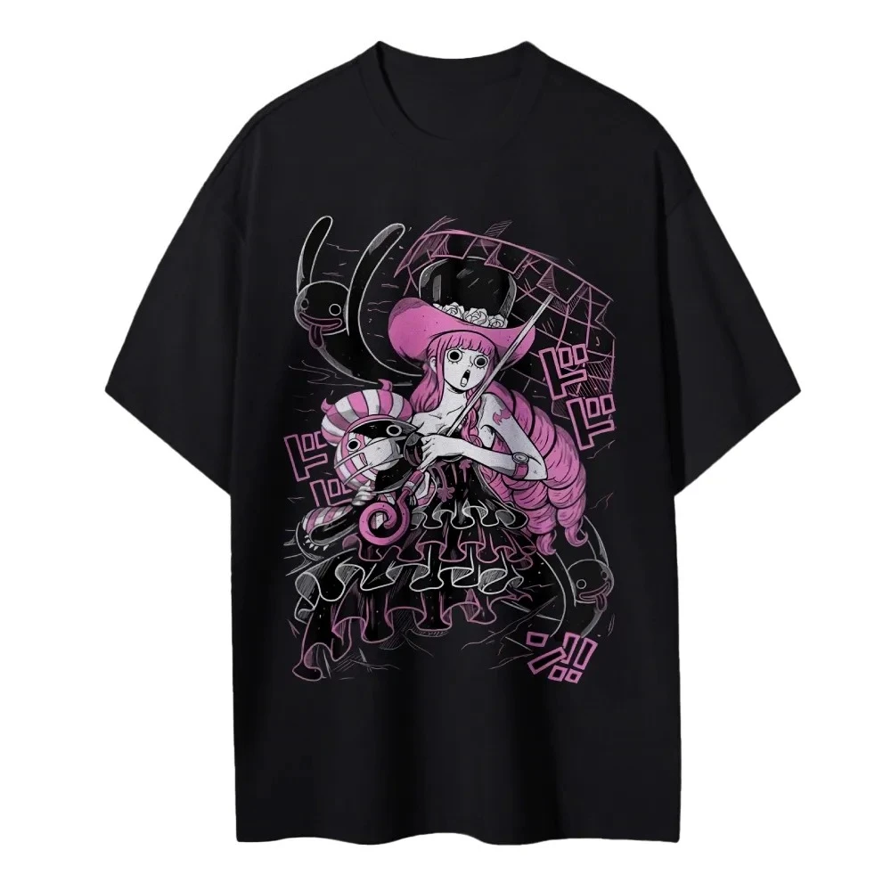 2026 One Piece Perona Japan Anime Bedrucktes T-Shirt für Herren und Damen, Herren-Top, Sport-T-Shirt, Herren-T-Shirt, Sommer-Tee