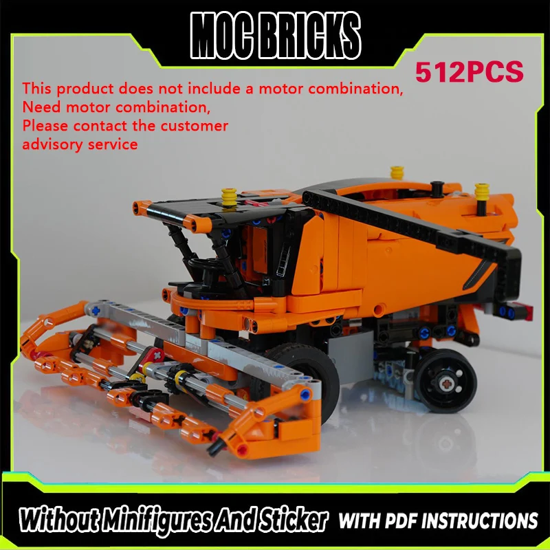 

Конструктор MOC: Модель городского автомобиля и сельскохозяйственного комбайна. Модульная технология. Подарки. Набор для сборки. Детские игрушки.