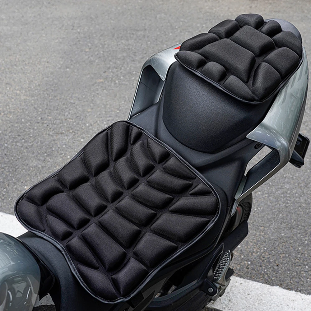 BLALION Universelles 3D-Motorrad-Sitzkissen, atmungsaktiver EVA-Schaumstoff, stoßdämpfender Sitzbezug, Entlastung für Motorräder, Elektrofahrräder – Detail 12