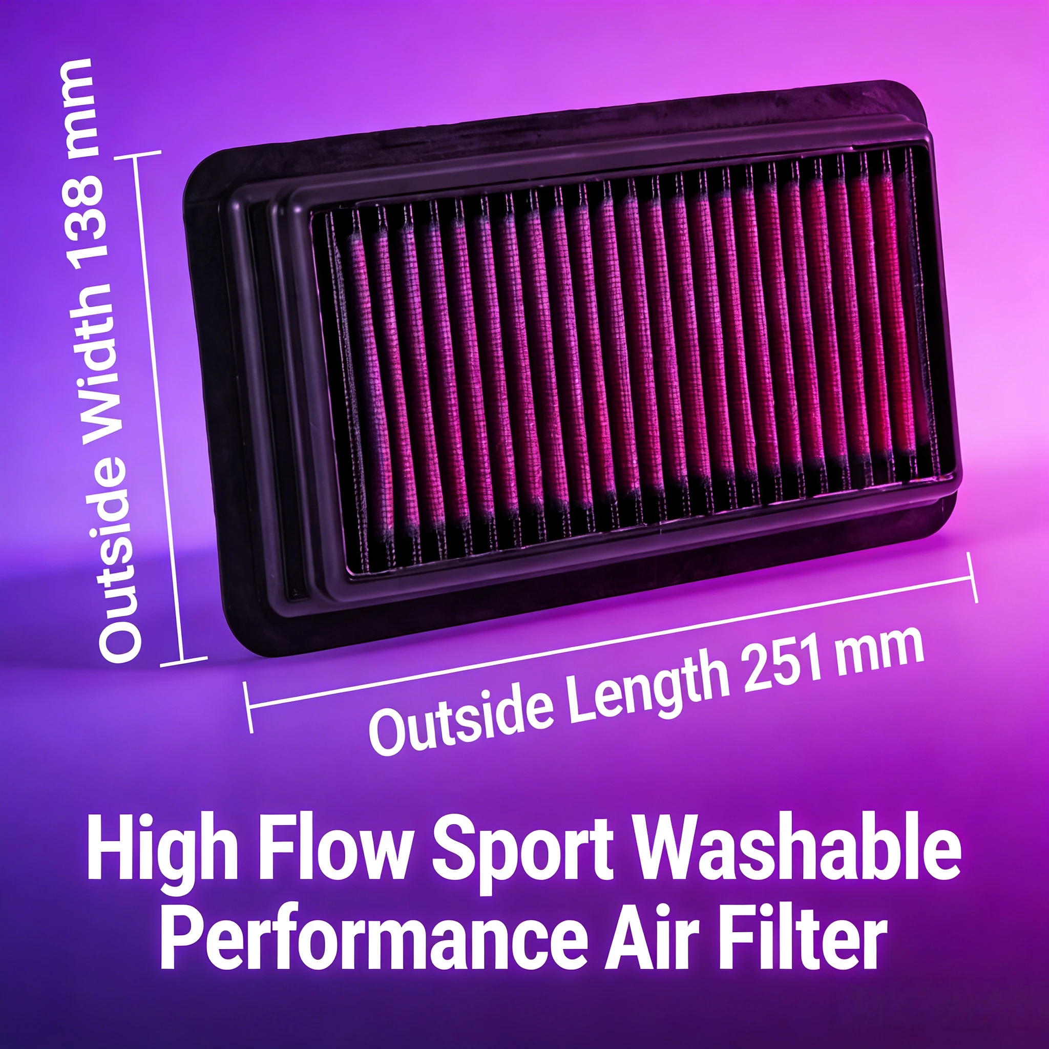 For Honda Civic Si X CR-V FC FK FC1 FK8 1.5T L15B 2014-2022 High Flow Sport Washable Performance Air Filter Replacement 33-5044