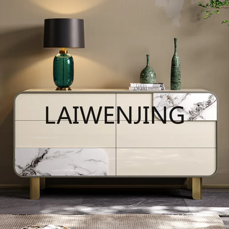 

Light Luxury Chest of Drawers Customized Marble Drawer Hallway Paint Bedroom TV Tailstock Storage Cabinet