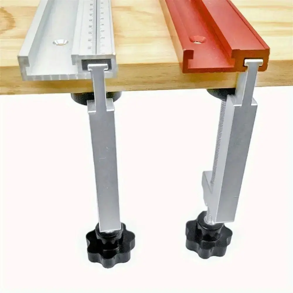

Прочный настольный зажим с Т-образным пазом, универсальный зажим для настольной пилы G Clam, направляющий рельсовый зажим, регулируемый фиксированный зажим из алюминиевого сплава, деревообработка