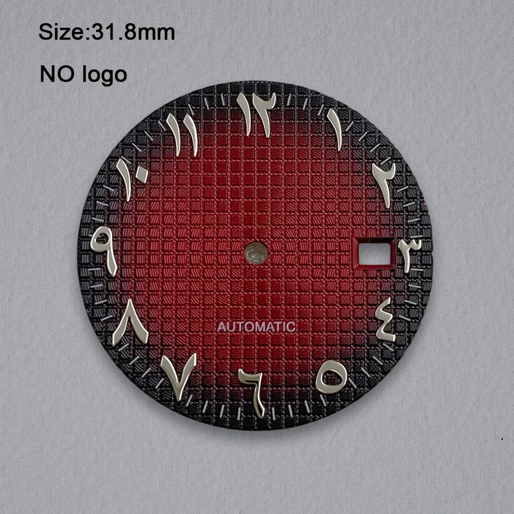 No Logo 31.8mm Watch Arabic Numeral Oak Dial For NH35 Movement Custom Logo Watch Dials Hands Accessories Repair Tools