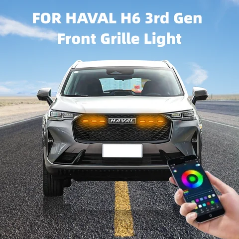 HAVAL H6 3세대 자동차용 LED 전면 그릴 라이트 픽업 오프로드 12V용 주간 주행등 휠 아이브로우 램프