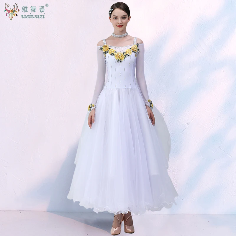 Ballroom Dancing Competition Dresses Women's Luxury AB Stone Performance Costumes Waltz Social Modern Dance Big Swing Dress
