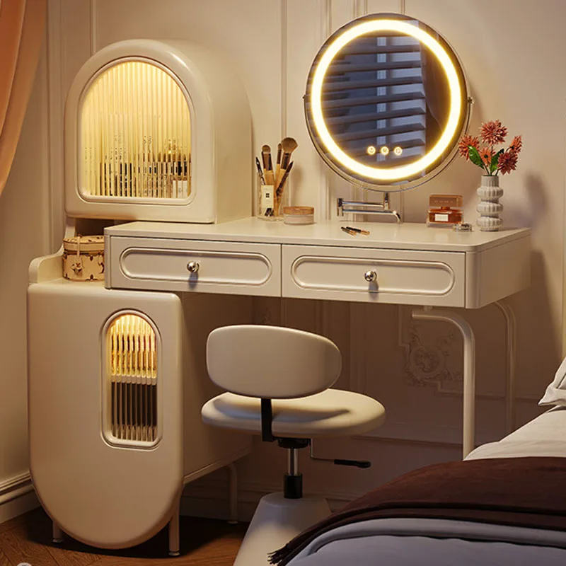 Chinese Style White Vanity Table Cream Design Luxury Modern Aesthetic Cheap Dressing Table Interior Penteadeira Salon Furniture