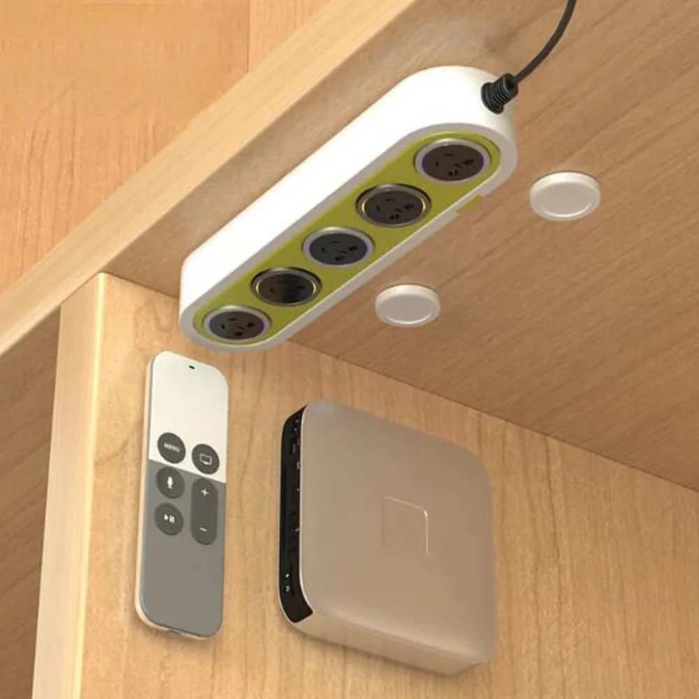 Household storage hook 6P magnetic hook wall mounted strong magnetic remote control invisible bracket key refrigerator sticker s