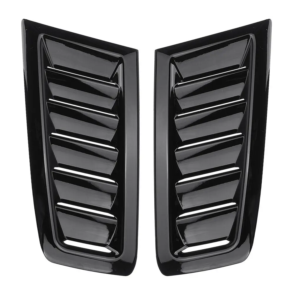 2X Engine Hood Vent For BMW E60 E90 E91 E92 E93 F30 F10 Louvers Air Scoop Bonnet Vent Cover Air Intake Cover Glossy Black