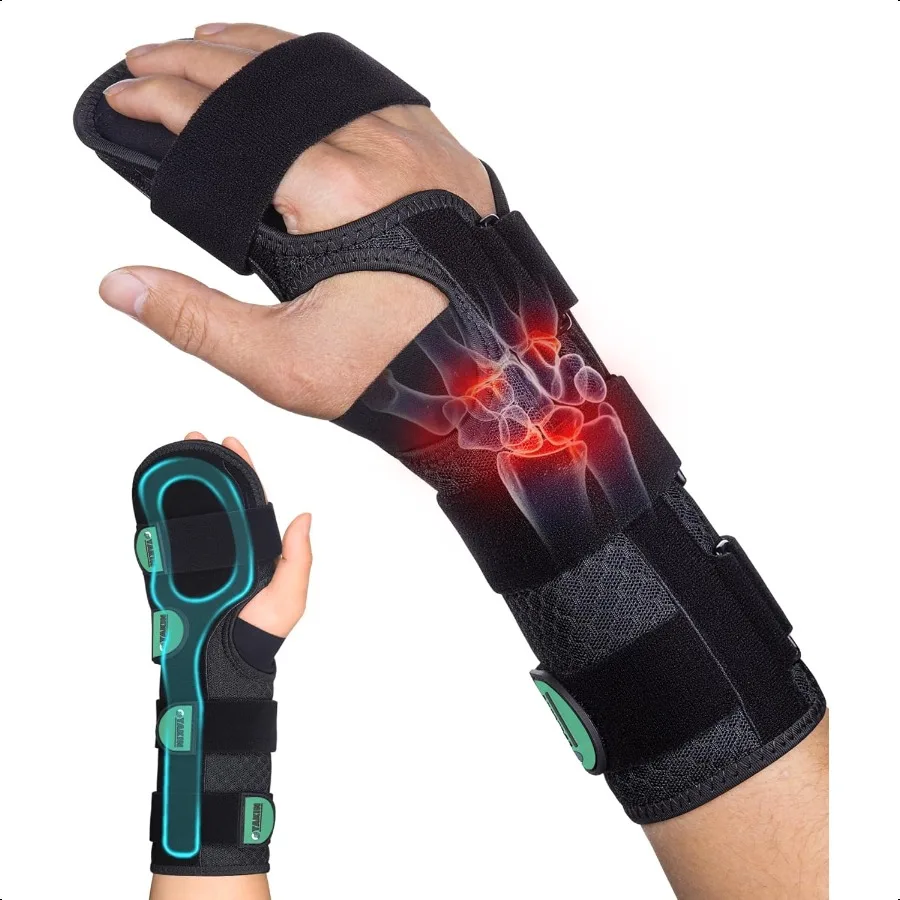 

Resting Hand Splint for Stroke Recovery Carpal Tunnel Relief Night Immobilizer with Removable Splints Finger Contractures Arthr