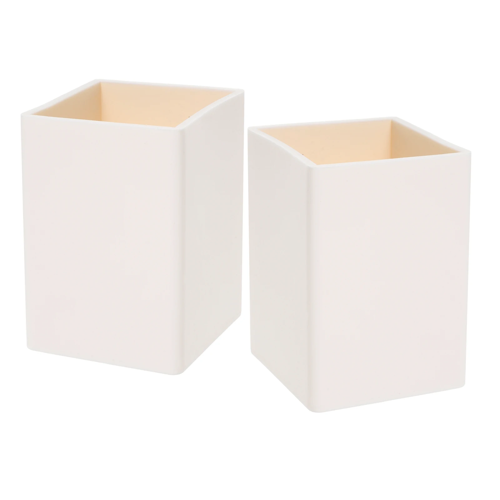 

2 Pcs Pen Holder Desk Organizer Easy to Clean Silicone Material Office Supplies Student Stationery Cup for Pens Pencil Storage