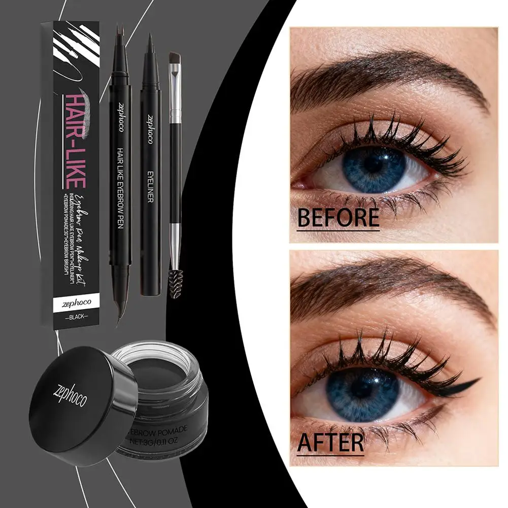 3色アイブロウペンシル チップアイブロウペン アイブロウペンシル 防水リキッドアイブロウペンシル 長持ちリアルな仕上がり