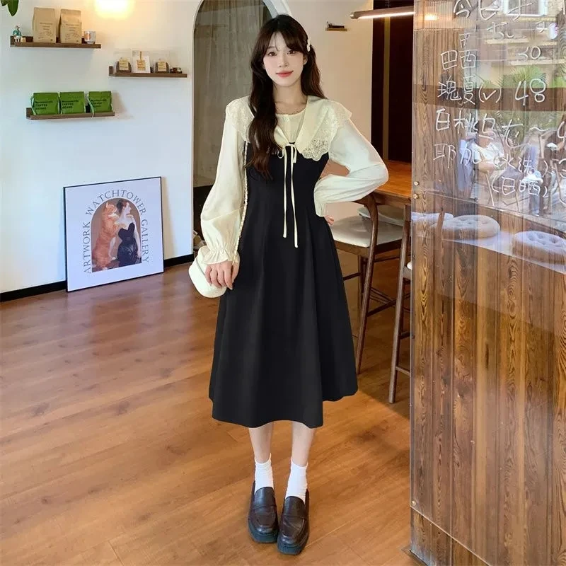 Plus Size 6XL 150kg Autumn Winter Elegant and Beautiful Women's Dresses Long Sleeve Dresses Party Evening robe Femmes