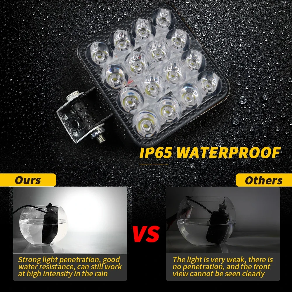 48W LED Light Bar Work Light LED Running Lights Bar for Car Tractor Boat Truck 4X4 Spotlight WD SUV ATV Offroad LED Headlights