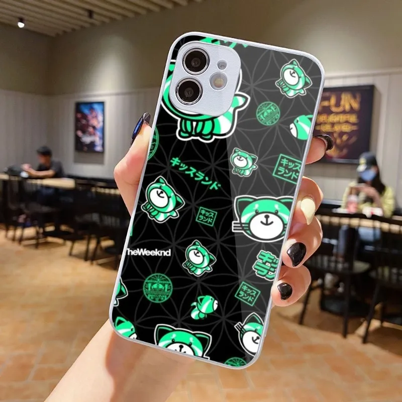 Weekend KissLand Mobile Phone Case for iPhone 15 14 13 12 11 Pro Max X XR XS 8 7 Plus Liquid Glass Phone Cover Funda