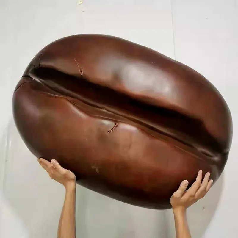 Custom Coffee Bean House Plate Wall Decor Fiberglass Sculpture New Design Home Decoration