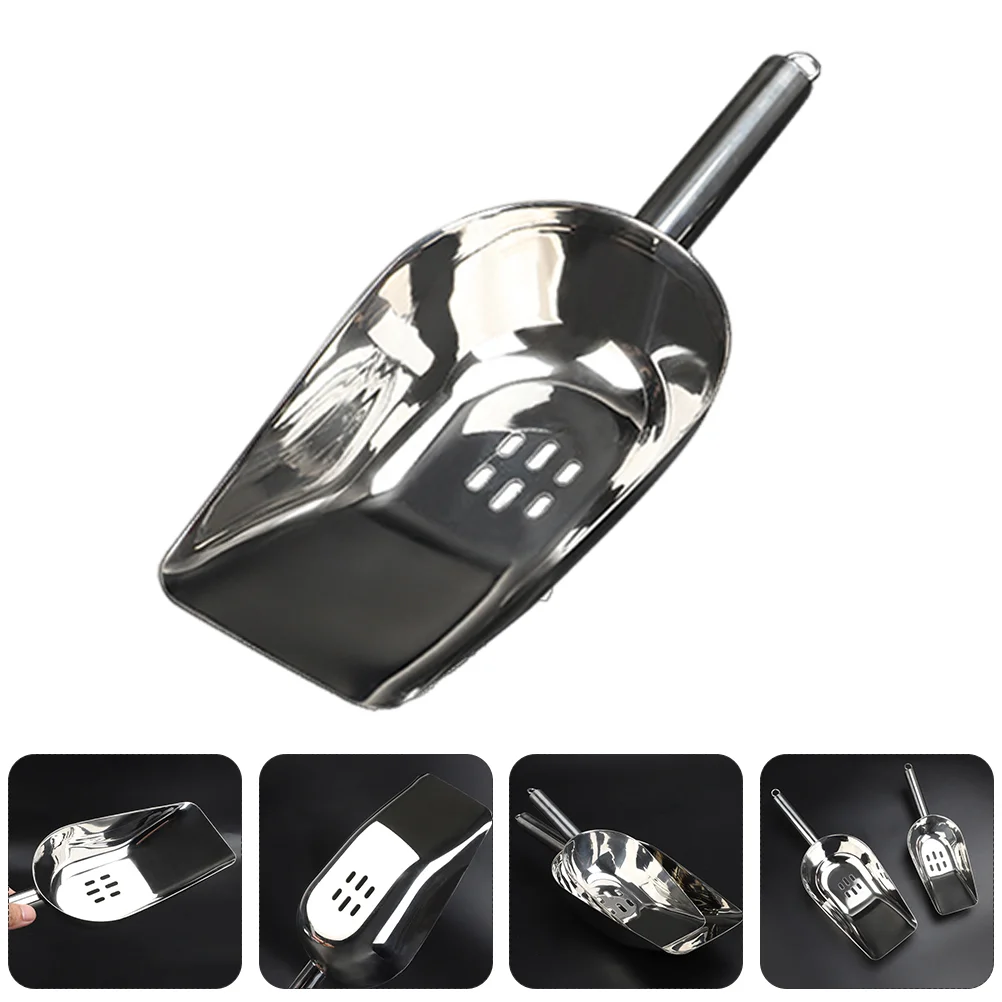 Filter Ice Scoop Stainless Steel Cube Food Utility Small Refrigerator for Room