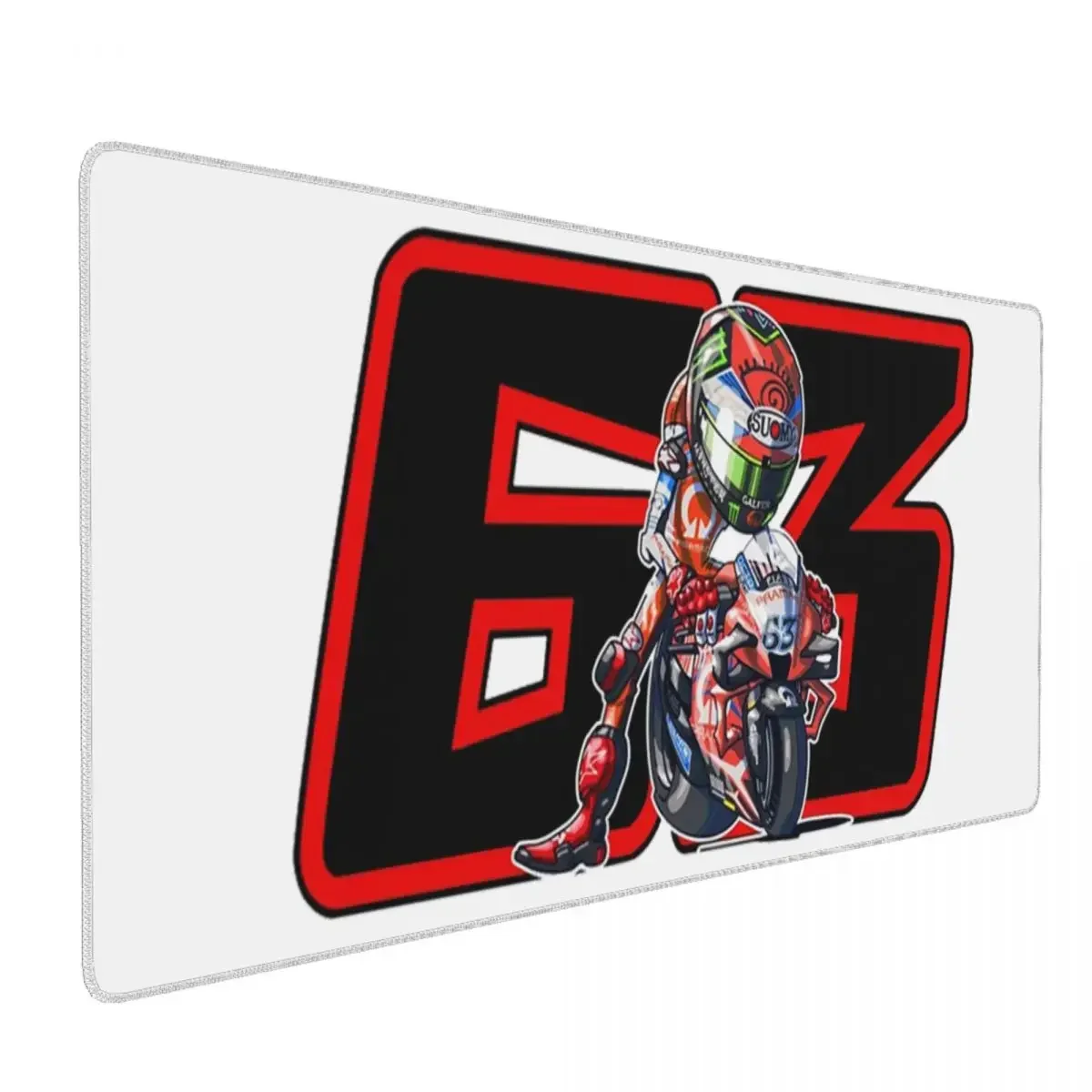 Pecco Bagnaia 63 (5) Tappetino per mouse grande Tastiera per computer Tappetino per mouse Gamer PC Laptop Tappetino da scrivania Accessori per ufficio Tappetini da tavolo