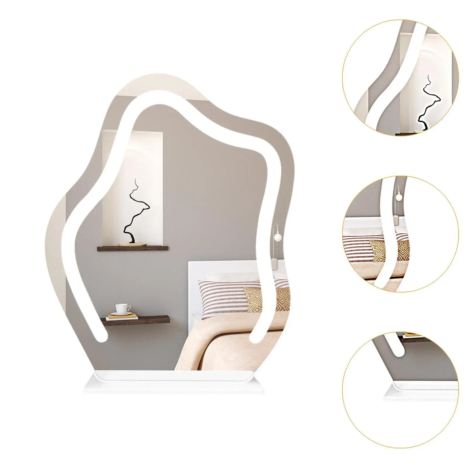 Brittop-Miroir de Maquillage à 3 Modes de Documents, pour Chambre à Coucher et Hôtel